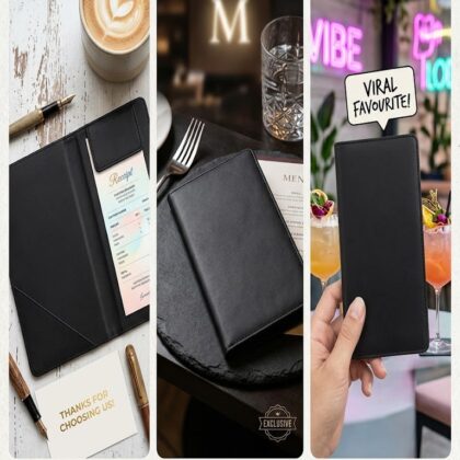 Bìa Tính Tiền Cao Cấp Có Nam Châm Kẹp Bill – Kẹp Hóa Đơn Nhà Hàng, Quán Cafe,